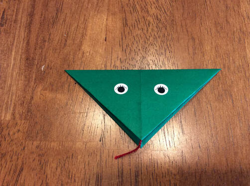 Frog Origami Bookmark
